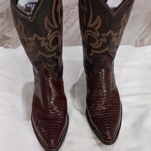 Vintage Brown Lizard Justin Boots